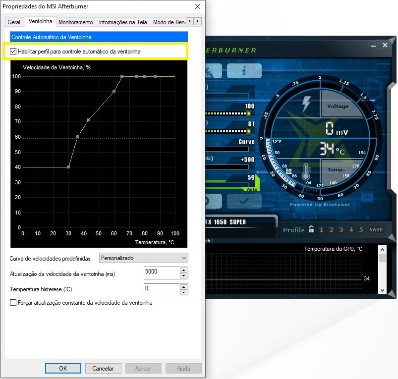 MSI Afterburner - Aba Ventoinhas